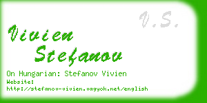 vivien stefanov business card